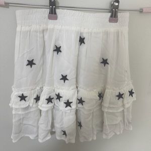 White skirt with black stars